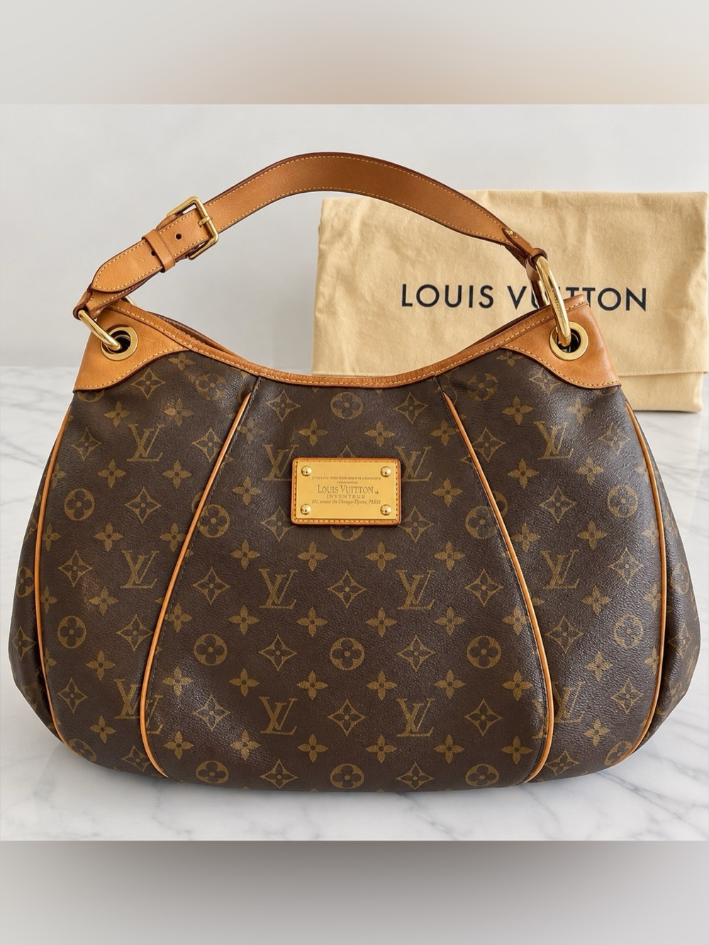 Louis Vuitton Monogram Galliera GM M56381 Shoulder Hobo Bag + Dust Bag